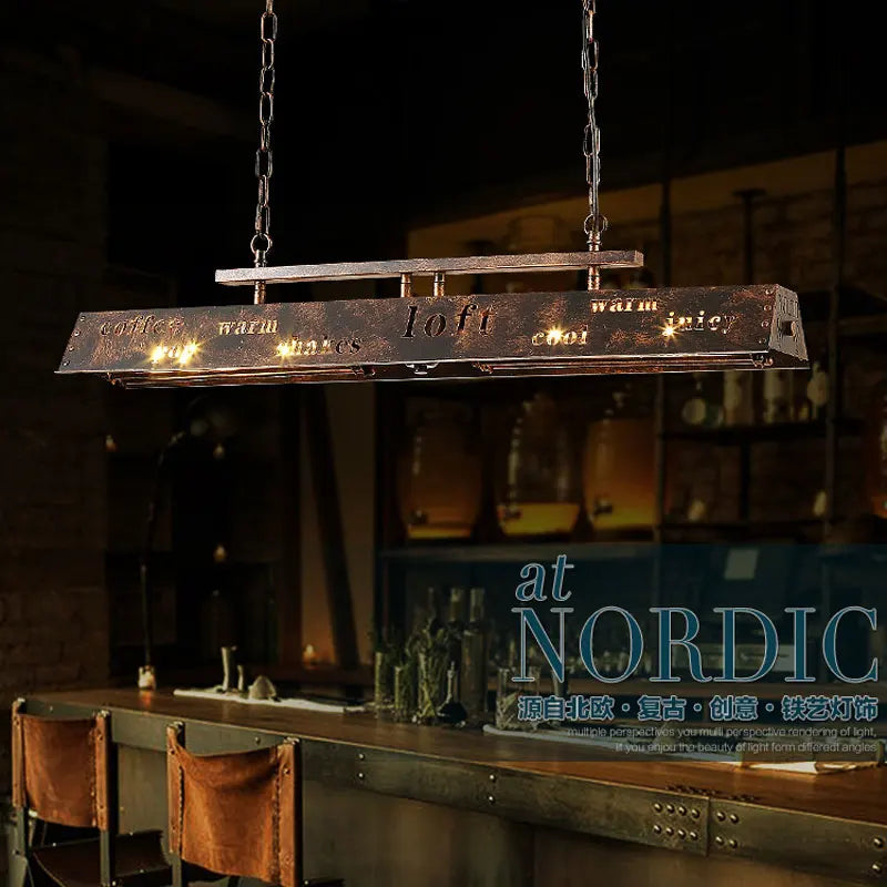 retro industriële stijl kroonluchter voor Amerikaans restaurant en bar