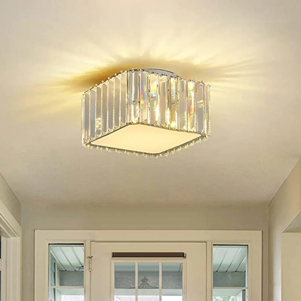 Elegante vierkante kristallen kroonluchter met design