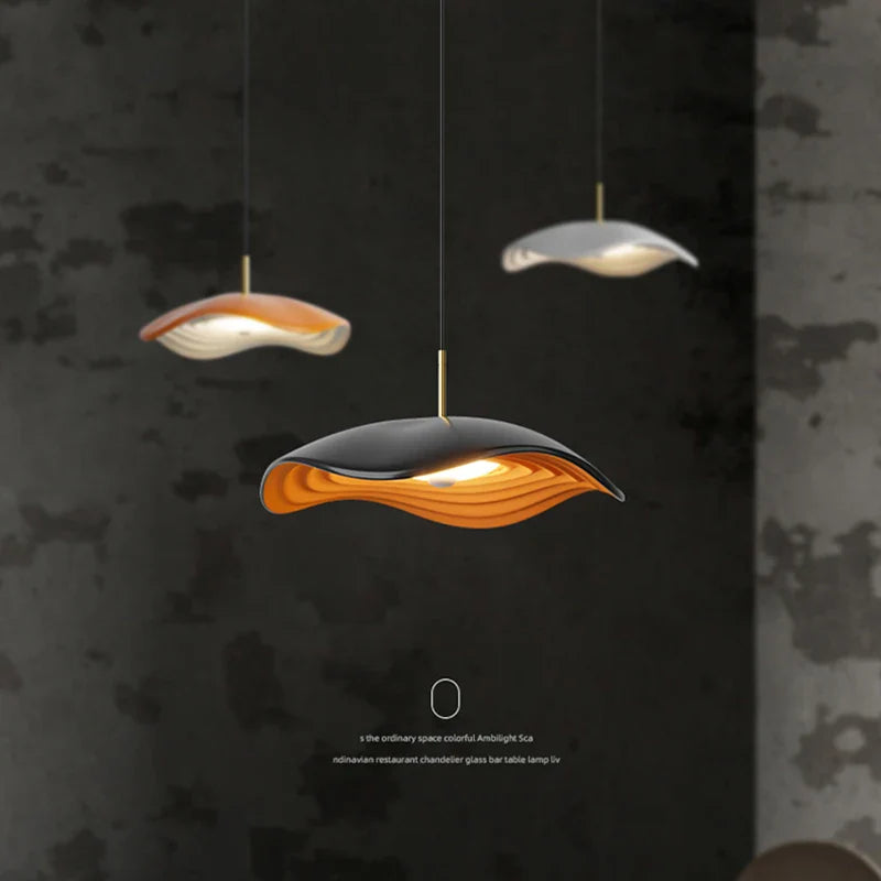 minimalistische moderne wabi-sabi kunstkroonluchter voor creatieve bar