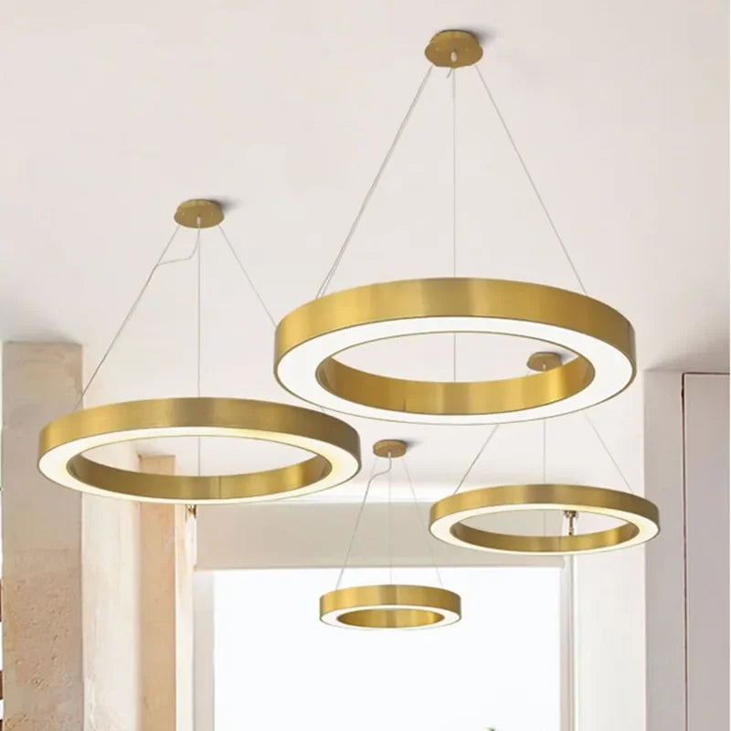 ronde led-ring kroonluchter voor moderne creatieve verlichting