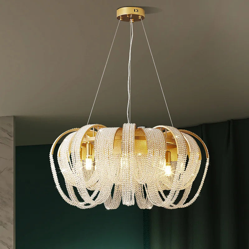 luxe kristallen kroonluchter met pendelmodel voor hotel