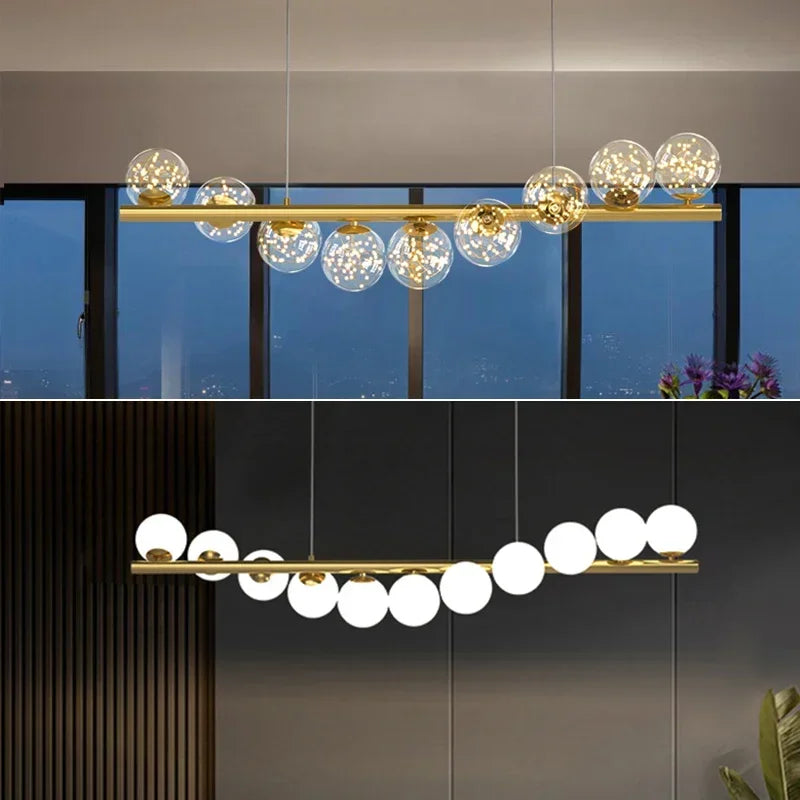 Elegante noordse glazen kroonluchter