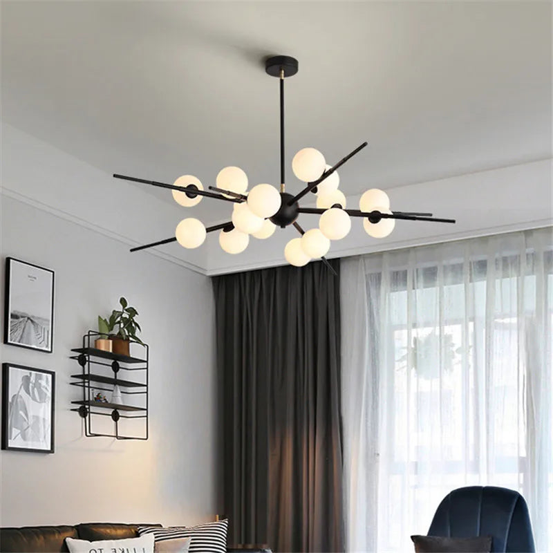 bauhaus design glazen bol kroonluchter voor moderne verlichting