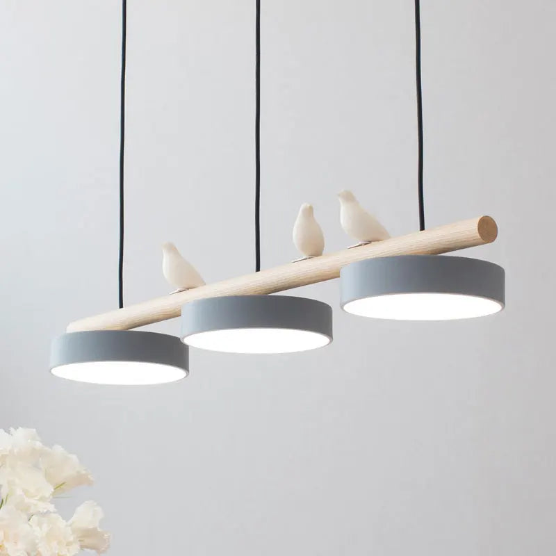 Moderne minimalistische Noordse led kroonluchter vogel macaron ijzeren decoratie
