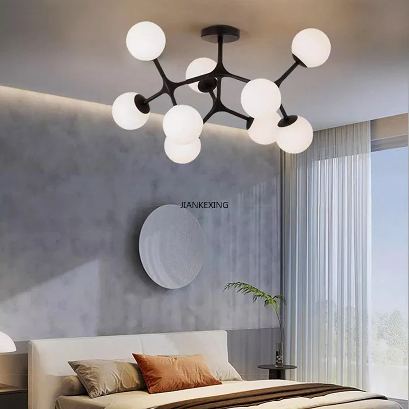 hanglamp met glazen bol voor huisdecoratie