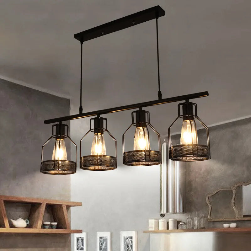 Retro loft kroonluchter industriële stijl 3 4 5 koppen hanglamp