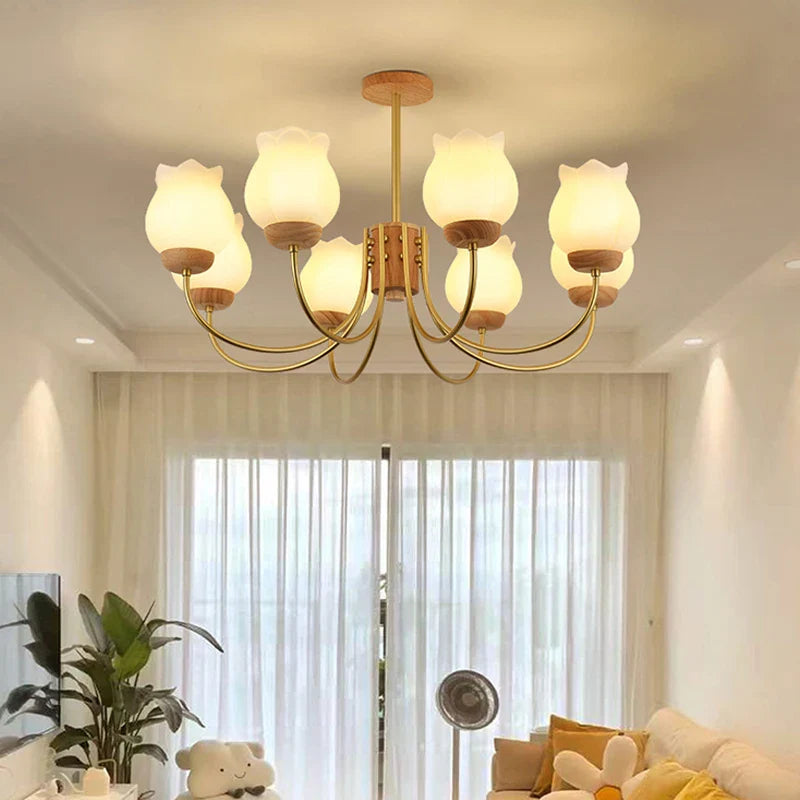 moderne houten design hanglamp met LED-verlichting voor kinderkamer