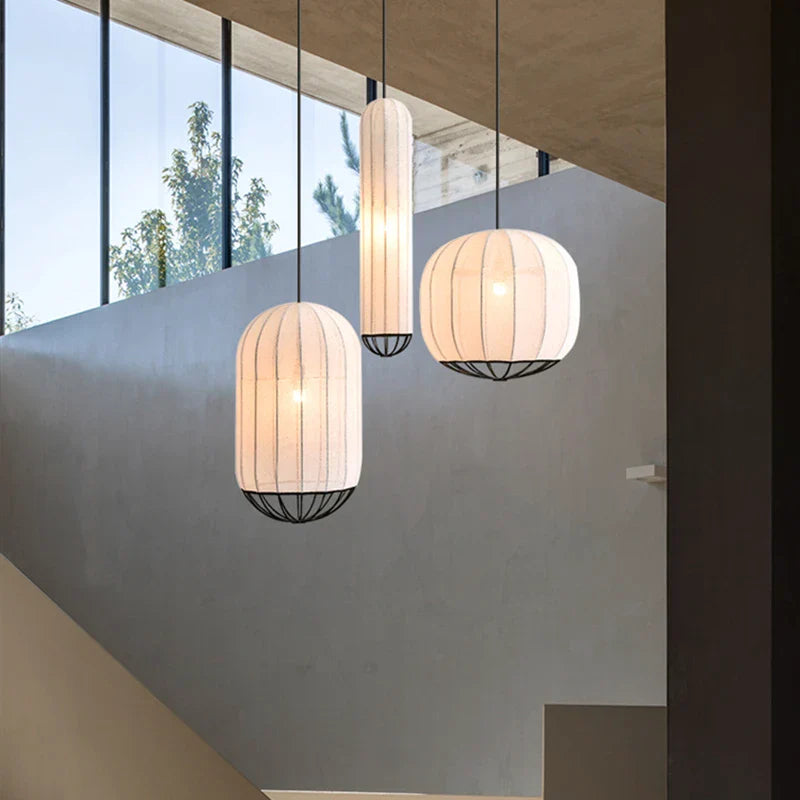 moderne noordse stoffen kroonluchter voor een strak interieur