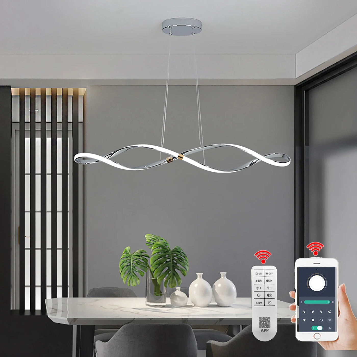 Design LED-kroonluchter met afstandsbediening