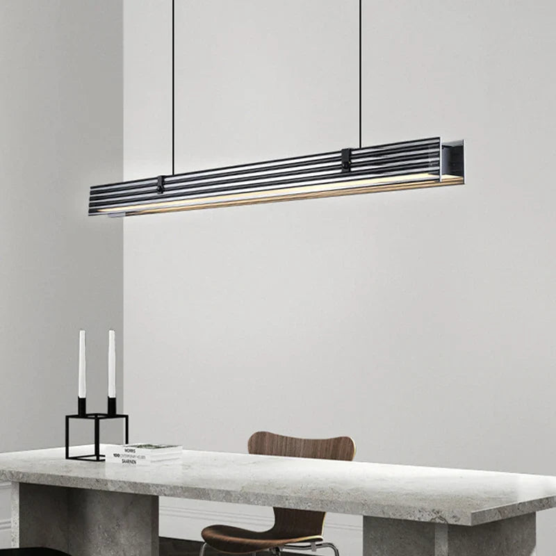 lange glazen led hanglamp met minimalistisch design