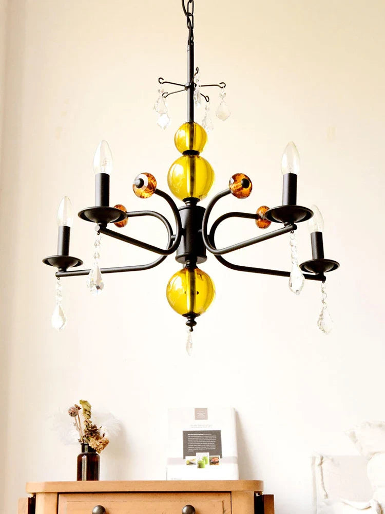 Vintage LED-kristallen kroonluchter, elegant