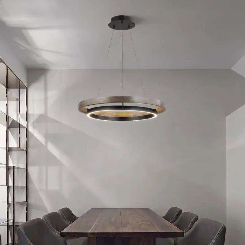 minimalistische luxe led kroonluchter in moderne noordse stijl