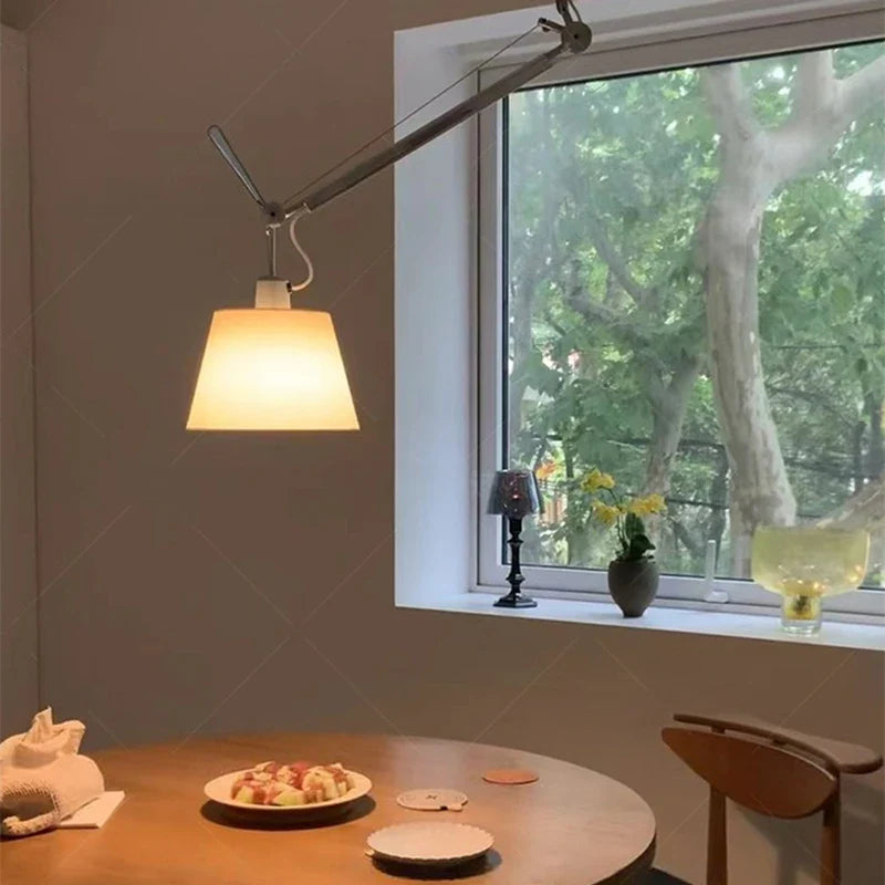 kroonluchter met stoffen kap voor restaurant, kantoor, bar en openbare ruimte