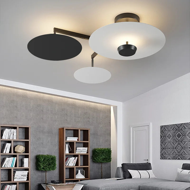 ronde kroonluchter met afstandsbediening dimmer voor kunstzinnige woonkamerdecoratie