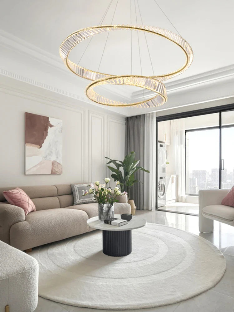 kristallen kroonluchter met roestvrijstalen design voor moderne decoratie