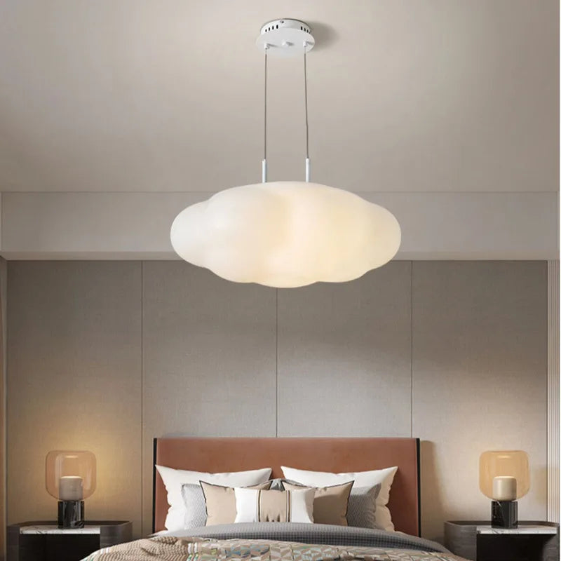 Elegante moderne witte wolken kroonluchter