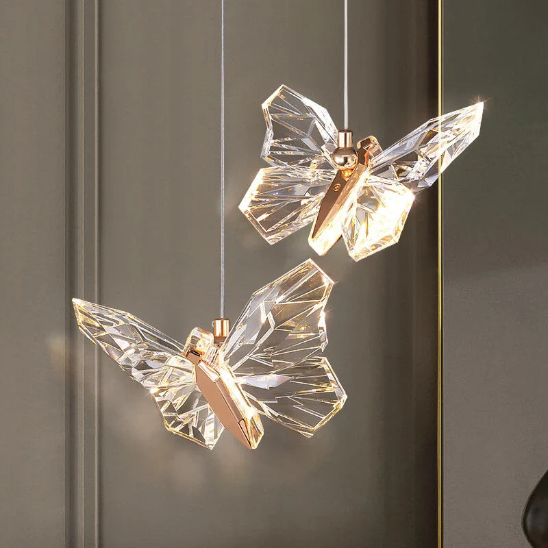 Vlinderkroonluchter van kristal voor elegante interieurdecoratie