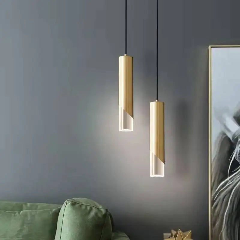 Elegante LED-hanglamp met kristallen cilinder