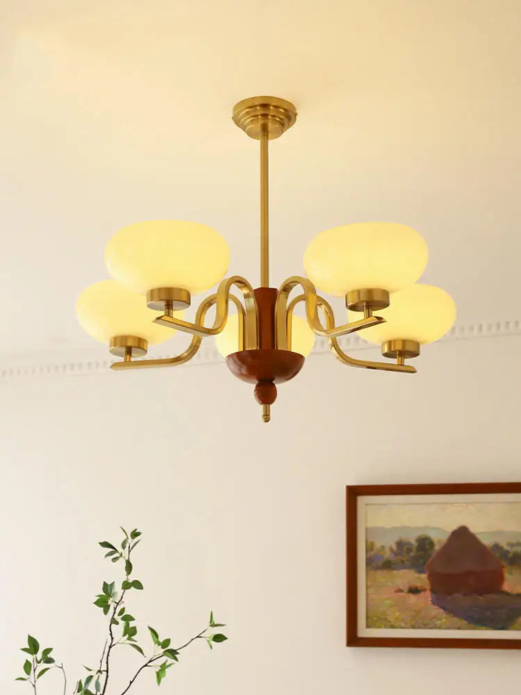 Verlichte kroonluchter met retro design