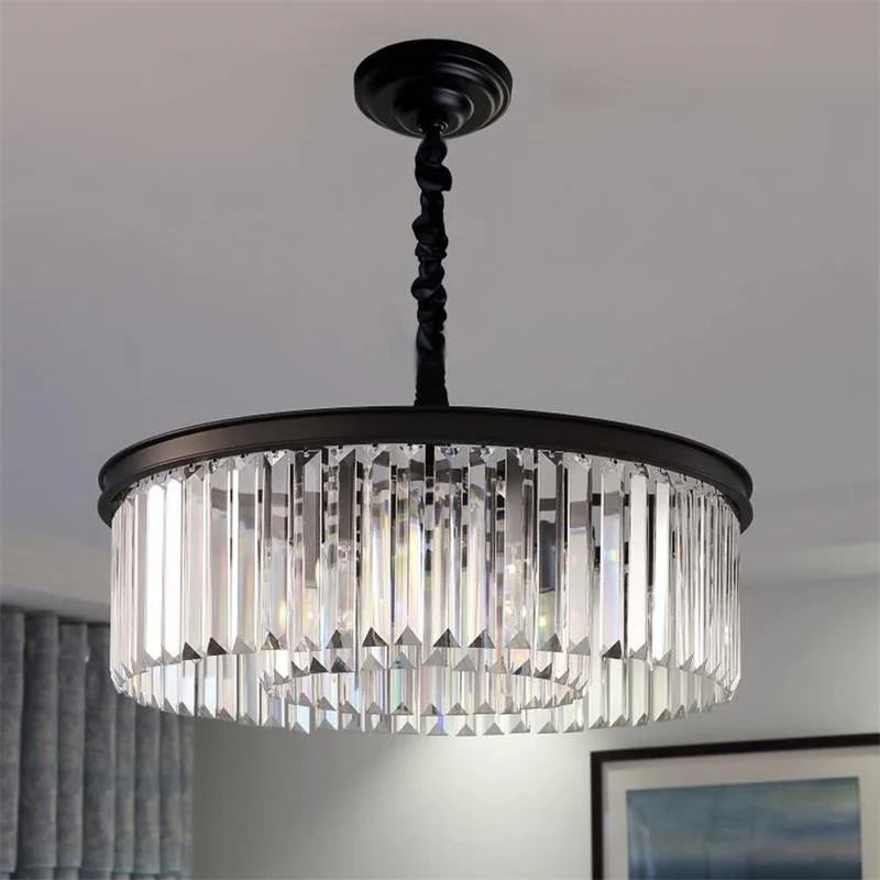 Elegante ronde kristallen hanglamp