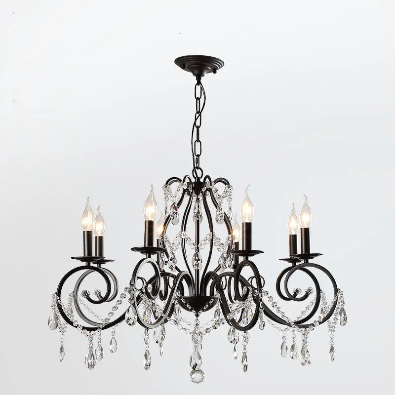 Klassiek design kroonluchter met kristal en metaal