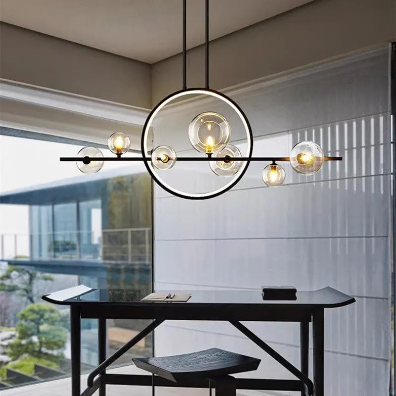 bellenhanglamp van glas, bolvormige verlichting voor bar of restaurant