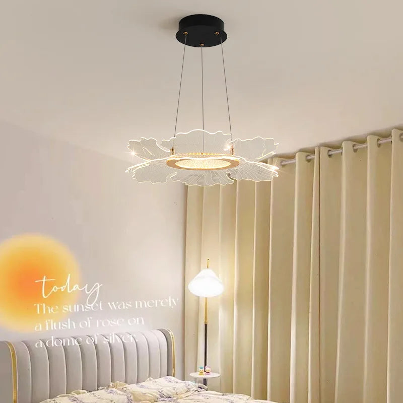 bloemenkroonluchter van acryl, creatief Scandinavisch design, lichte decoratie