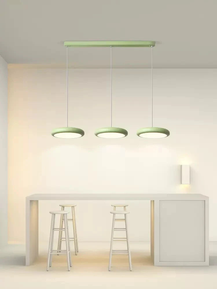 Elegante groene Scandinavische LED-hanglamp