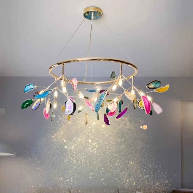 creatieve vuurvlieg kroonluchter in agaat met elegant postmodern design