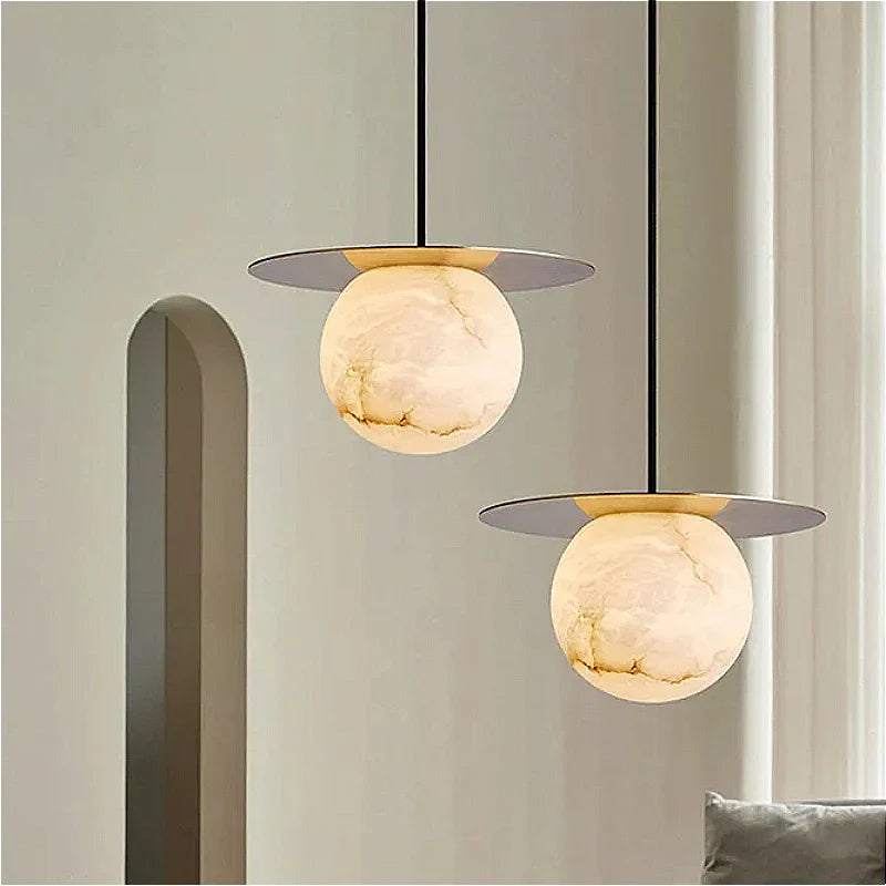Scandinavische marmeren kroonluchter creatief design moderne verlichting