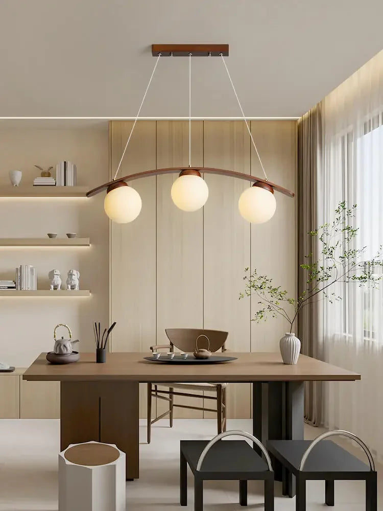 design houten kroonluchter voor hedendaagse woningdecoratie