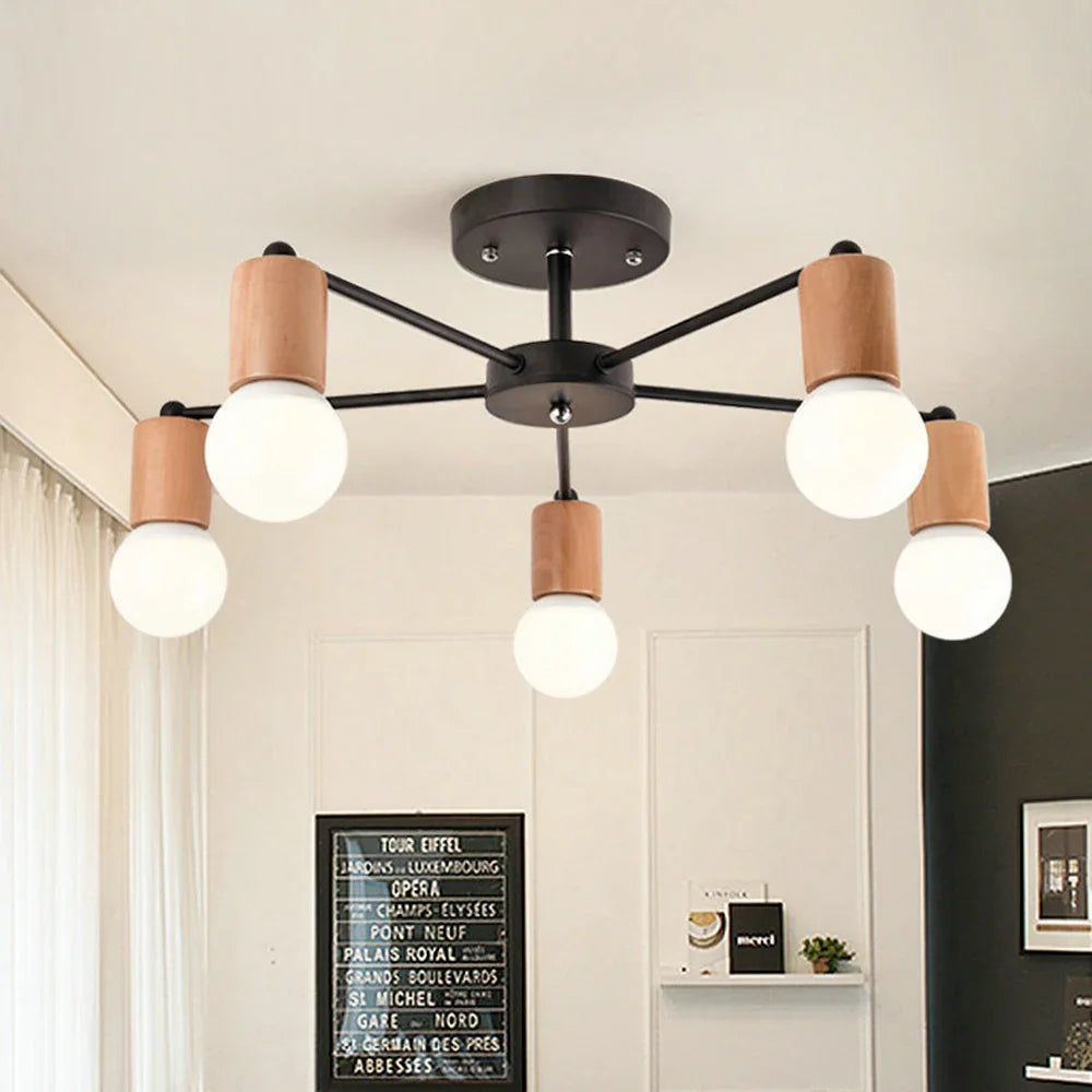 Industriële moderne hanglamp van ruw metaal
