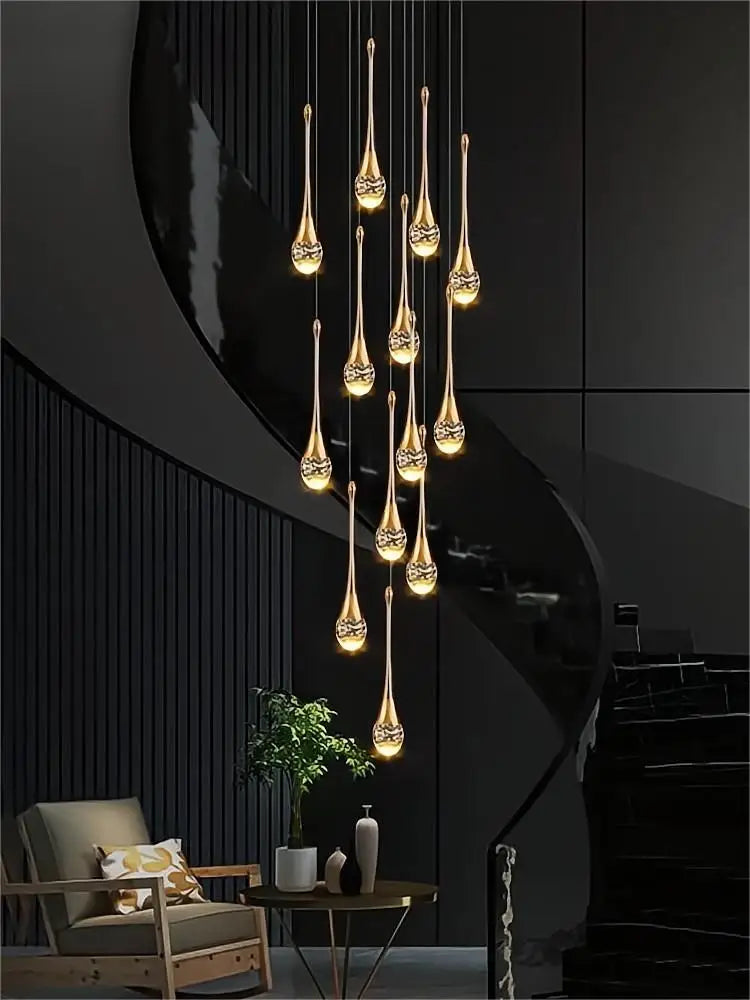 moderne kristallen hanglamp voor creatieve en minimalistische binneninrichting
