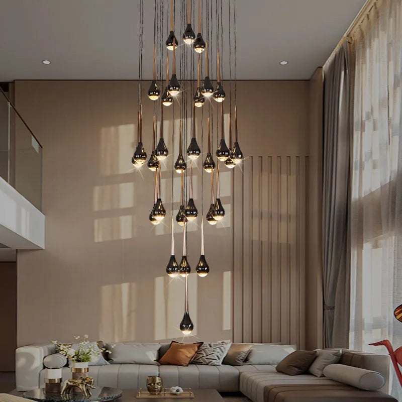 moderne luxe design hanglamp voor duplexvilla