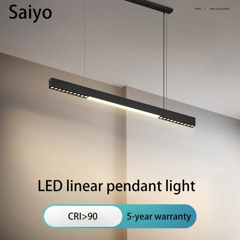 lineaire led hanglampen kroonluchters lampen schijnwerpers lange lijn