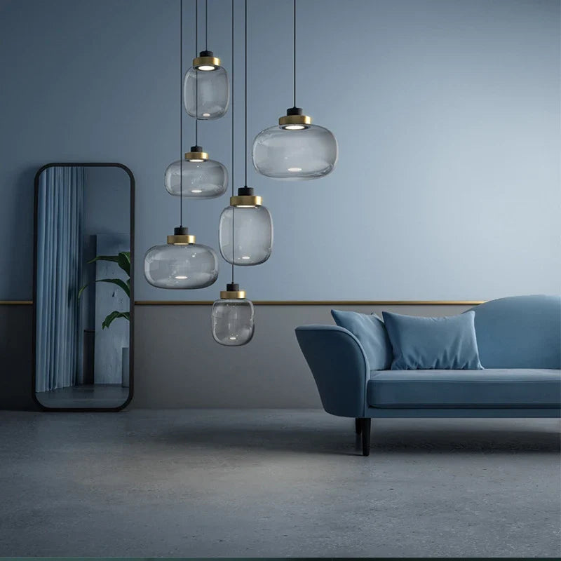 moderne glazen kroonluchter