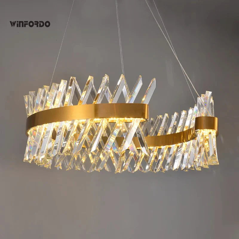 luxe kristallen kroonluchter winfordo wf-xd009 binnenverlichting