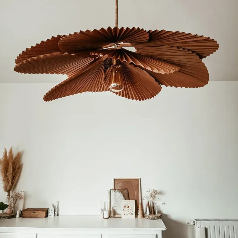 Wabi Sabi Japanse Hanglamp – Artistieke Decoratieve Bloemvormige Lamp