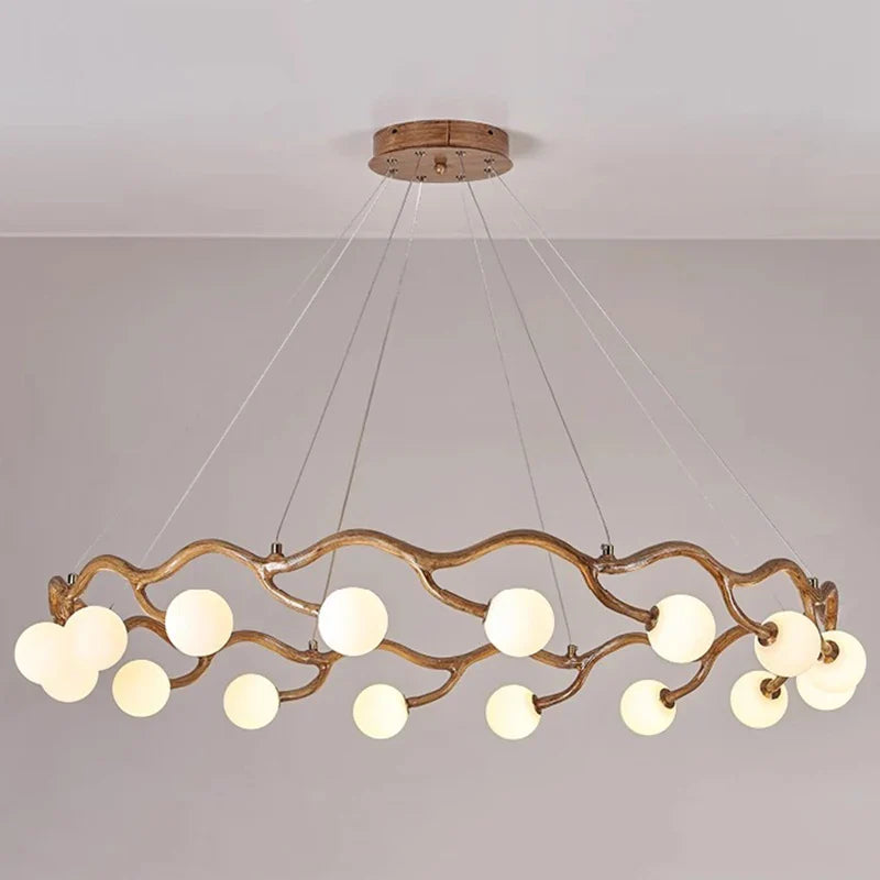 design led-kroonluchter met takken, modern decoratief interieurontwerp