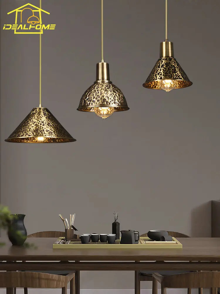 Decoratieve Chinese koperen kroonluchter voor zen sfeer