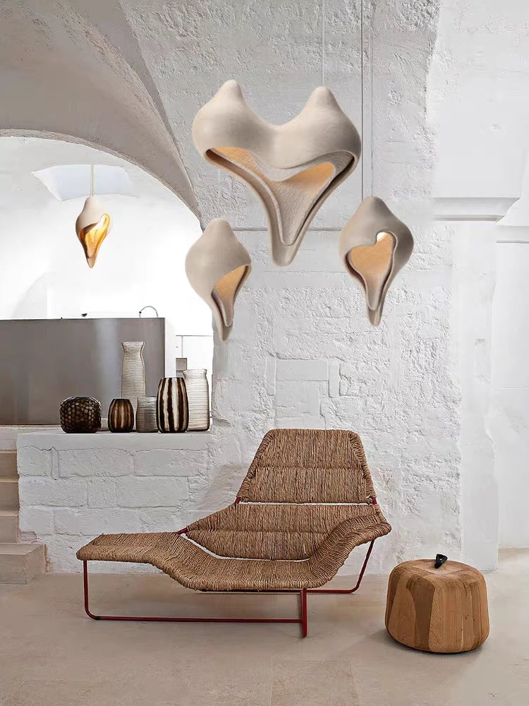 Scandinavische wabi sabi schelpvormige designlamp voor binnenhuisdecoratie