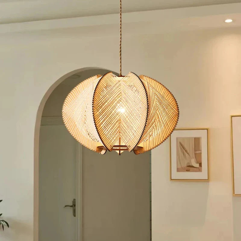 moderne Japanse henneptouw kroonluchter voor interieurdecoratie