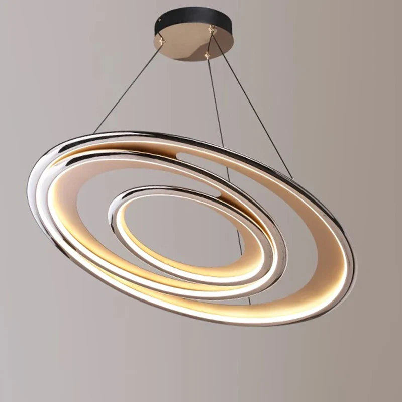 ronde moderne led-kroonluchter voor interieur in luxe hangende stijl