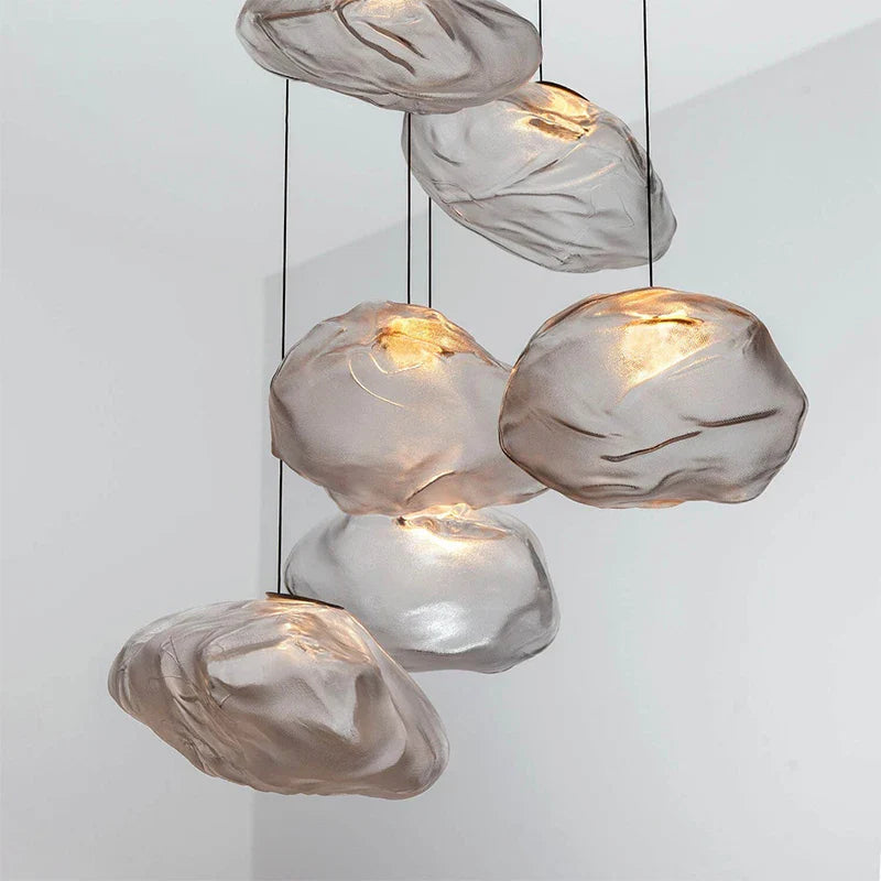 moderne glazen hanglamp voor restaurant en kledingwinkel
