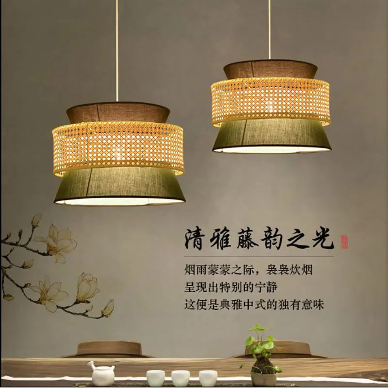 Elegante minimalistische creatieve bamboe hanglamp