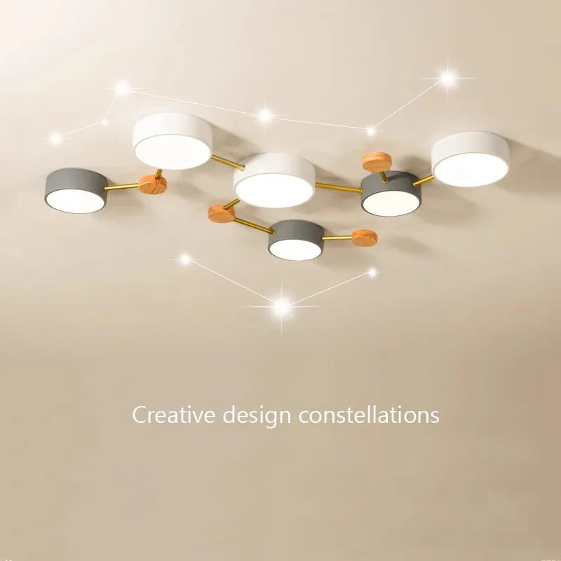 Elegant Scandinavische houten LED kroonluchter