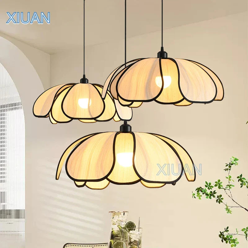 handgemaakte abaca kroonluchter in Franse retro stijl led