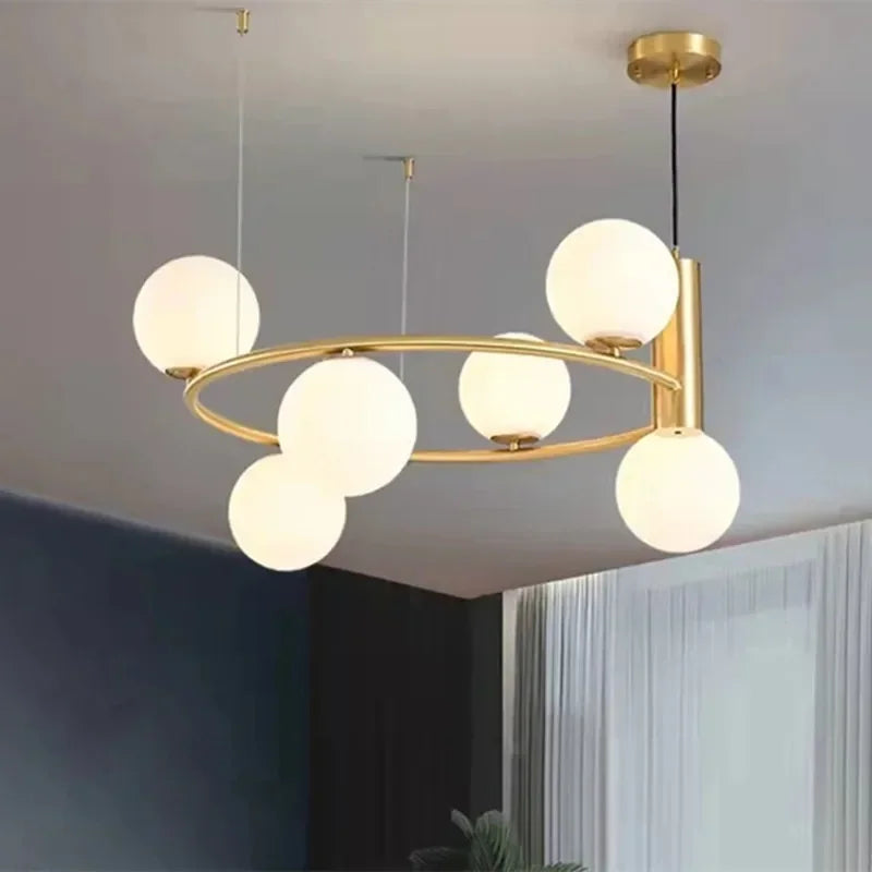 noordelijke glazen led-kroonluchter voor huisdecoratie