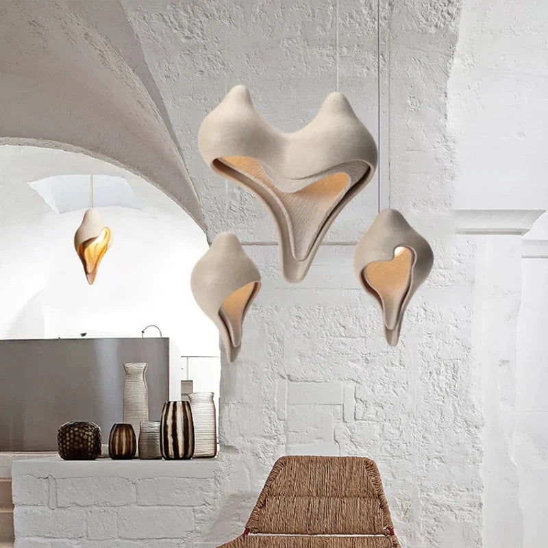moderne gipsen kroonluchter creatief schelp ontwerp hanglamp
