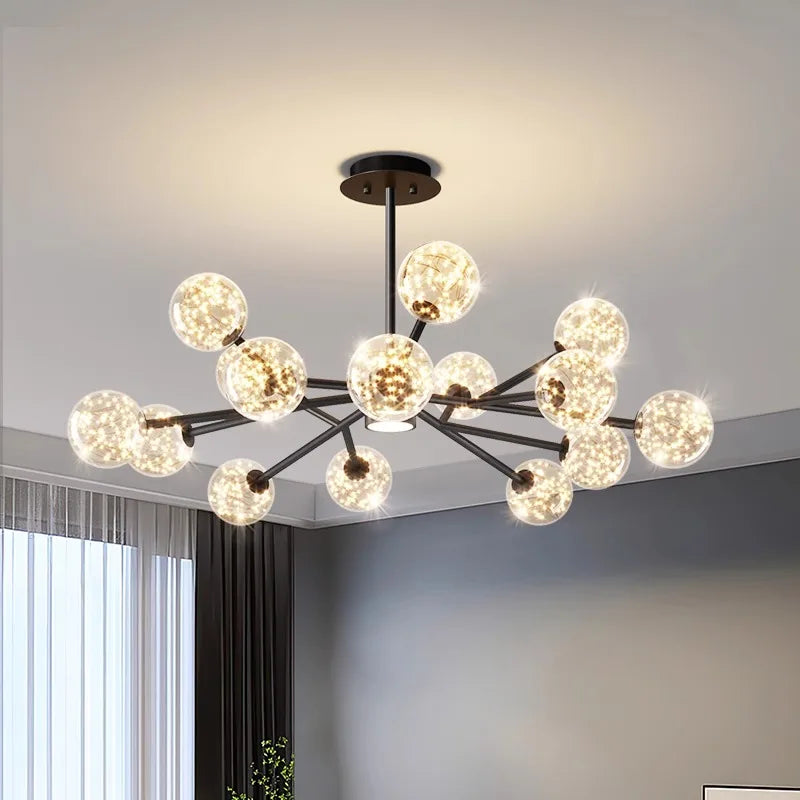 kroonluchter voor binnendecoratie met fantasierijke hanglampen